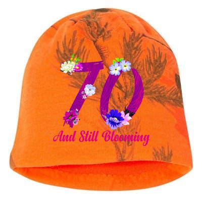 Still Blooming 70th Birthday Flowers Kati - Camo Knit Beanie