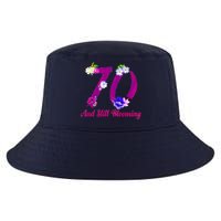 Still Blooming 70th Birthday Flowers Cool Comfort Performance Bucket Hat