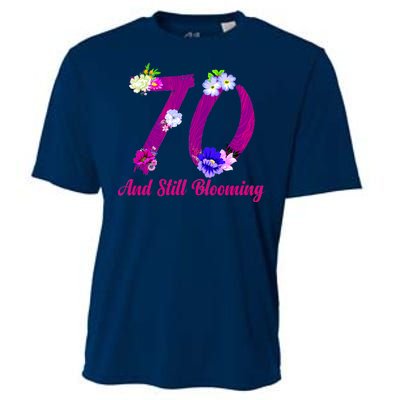 Still Blooming 70th Birthday Flowers Cooling Performance Crew T-Shirt