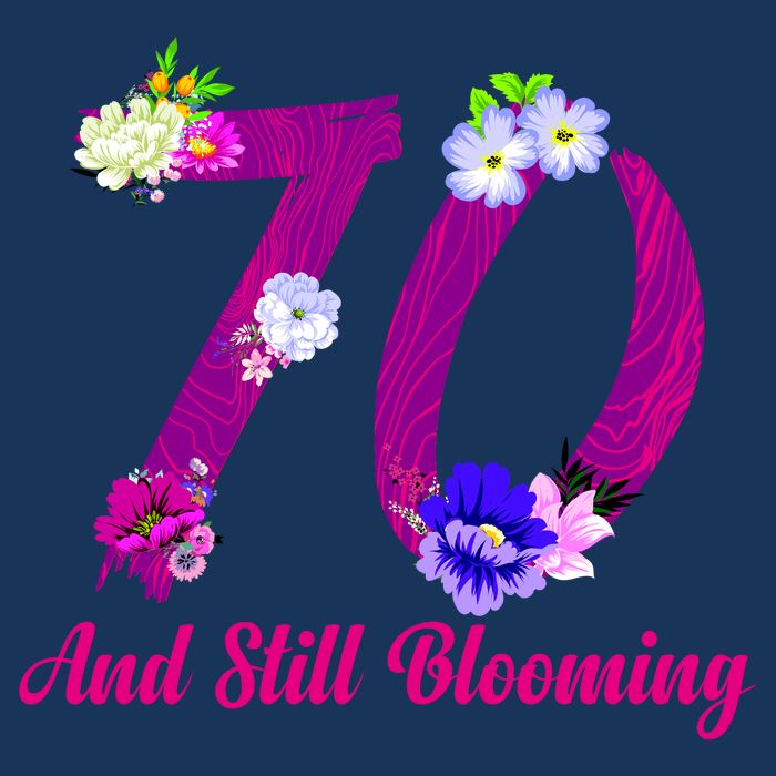Still Blooming 70th Birthday Flowers Apron