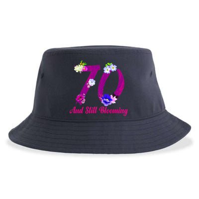 Still Blooming 70th Birthday Flowers Sustainable Bucket Hat