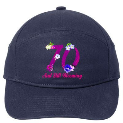 Still Blooming 70th Birthday Flowers 7-Panel Snapback Hat