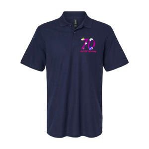 Still Blooming 70th Birthday Flowers Softstyle Adult Sport Polo