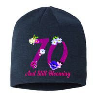 Still Blooming 70th Birthday Flowers Sustainable Beanie