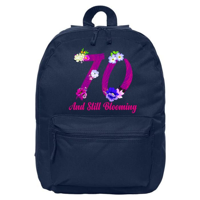 Still Blooming 70th Birthday Flowers 16 in Basic Backpack