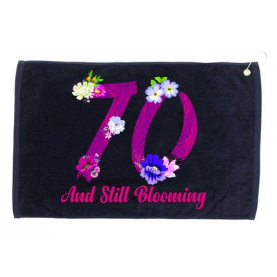 Still Blooming 70th Birthday Flowers Grommeted Golf Towel