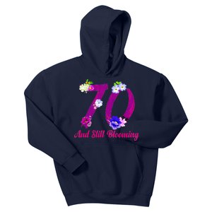 Still Blooming 70th Birthday Flowers Kids Hoodie