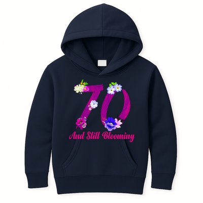 Still Blooming 70th Birthday Flowers Kids Hoodie