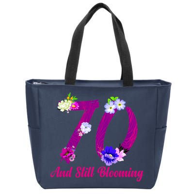 Still Blooming 70th Birthday Flowers Zip Tote Bag