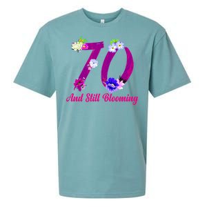 Still Blooming 70th Birthday Flowers Sueded Cloud Jersey T-Shirt