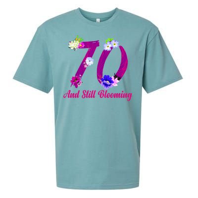 Still Blooming 70th Birthday Flowers Sueded Cloud Jersey T-Shirt