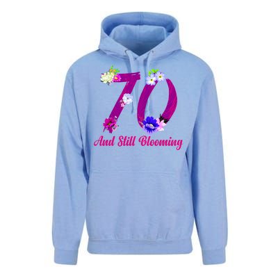 Still Blooming 70th Birthday Flowers Unisex Surf Hoodie