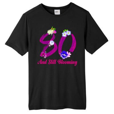 Still Blooming 80th Birthday Flowers Tall Fusion ChromaSoft Performance T-Shirt