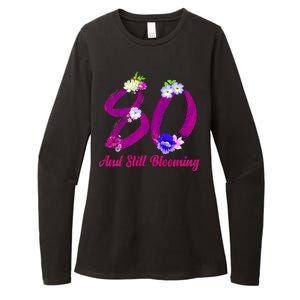 Still Blooming 80th Birthday Flowers Womens CVC Long Sleeve Shirt