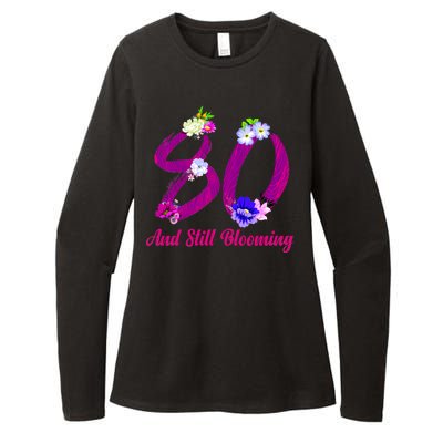 Still Blooming 80th Birthday Flowers Womens CVC Long Sleeve Shirt