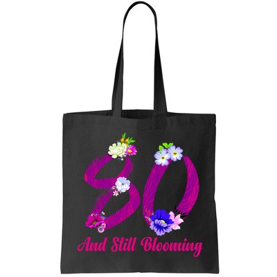 Still Blooming 80th Birthday Flowers Bag