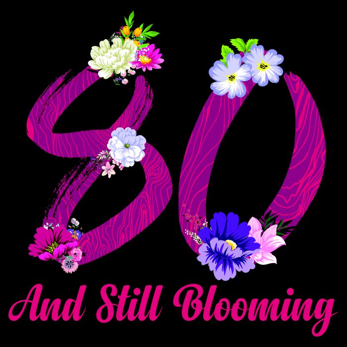 Still Blooming 80th Birthday Flowers Visor