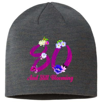 Still Blooming 80th Birthday Flowers Sustainable Beanie