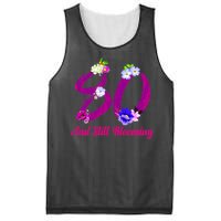 Still Blooming 80th Birthday Flowers Mesh Reversible Basketball Jersey Tank