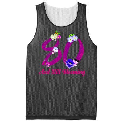 Still Blooming 80th Birthday Flowers Mesh Reversible Basketball Jersey Tank