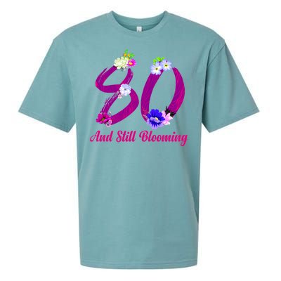 Still Blooming 80th Birthday Flowers Sueded Cloud Jersey T-Shirt