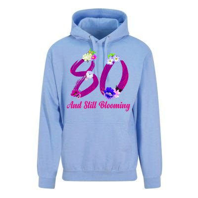 Still Blooming 80th Birthday Flowers Unisex Surf Hoodie