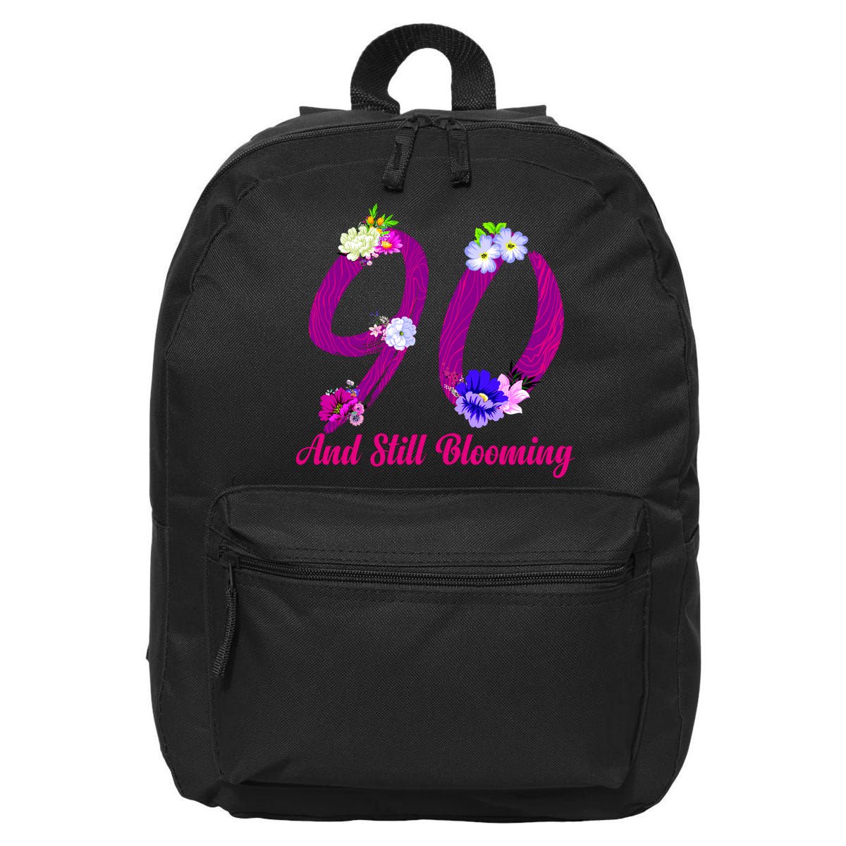 Still Blooming 90th Birthday Flowers 16 in Basic Backpack