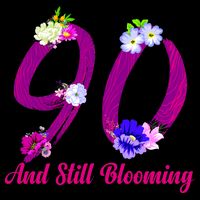 Still Blooming 90th Birthday Flowers 16 in Basic Backpack