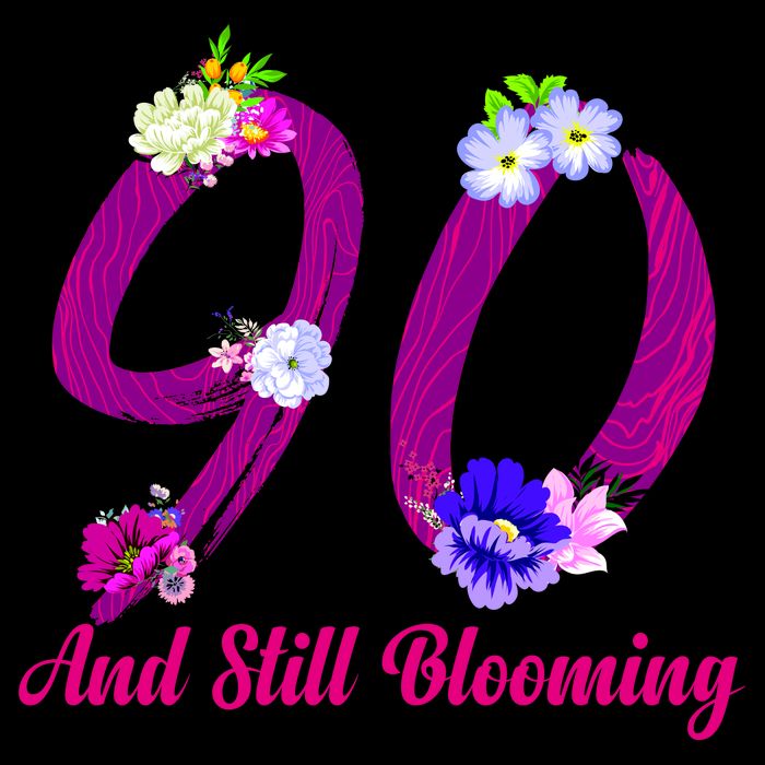 Still Blooming 90th Birthday Flowers 16 in Basic Backpack
