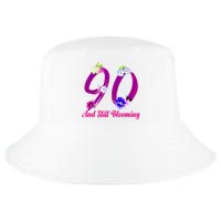 Still Blooming 90th Birthday Flowers Cool Comfort Performance Bucket Hat