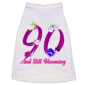 Still Blooming 90th Birthday Flowers Doggie Tank