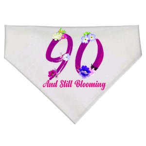 Still Blooming 90th Birthday Flowers USA-Made Doggie Bandana