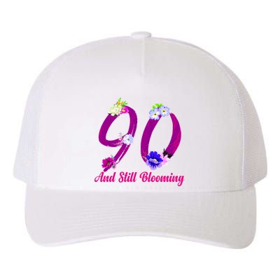 Still Blooming 90th Birthday Flowers Yupoong Adult 5-Panel Trucker Hat