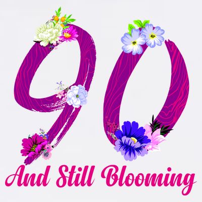 Still Blooming 90th Birthday Flowers T-Shirt