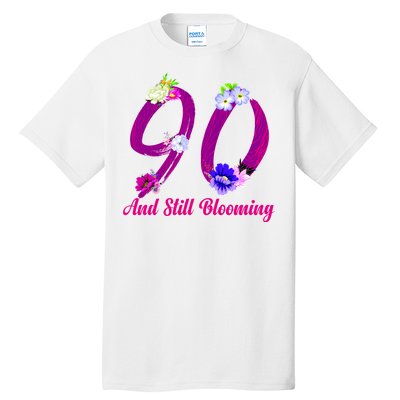 Still Blooming 90th Birthday Flowers Tall T-Shirt