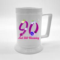 Still Blooming 90th Birthday Flowers Beer Stein