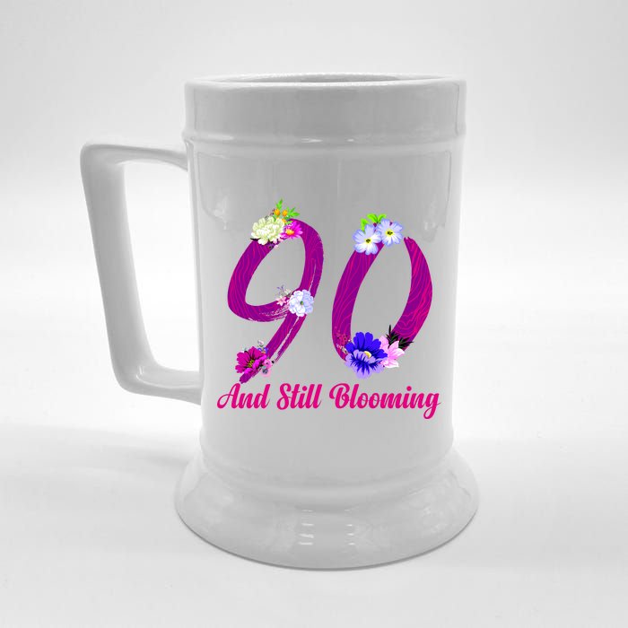 Still Blooming 90th Birthday Flowers Beer Stein