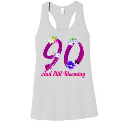 Still Blooming 90th Birthday Flowers Women's Racerback Tank