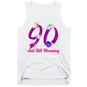 Still Blooming 90th Birthday Flowers Tank Top