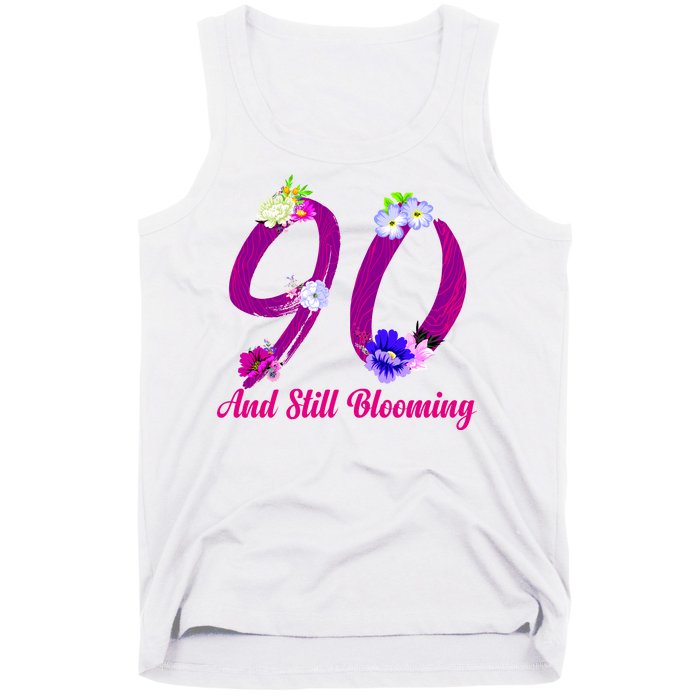 Still Blooming 90th Birthday Flowers Tank Top