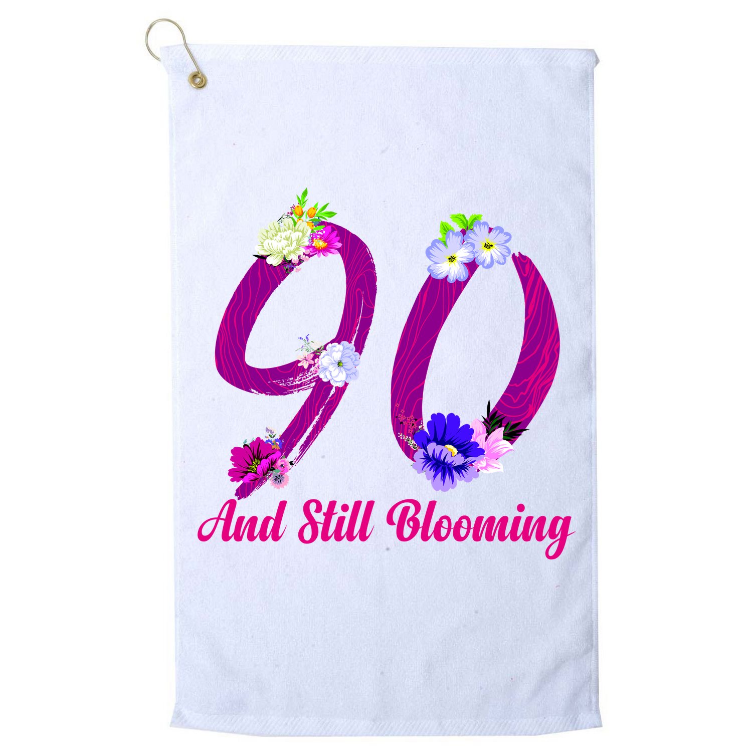 Still Blooming 90th Birthday Flowers Golf Towel