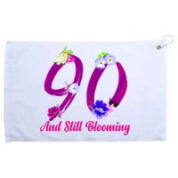 Still Blooming 90th Birthday Flowers Grommeted Golf Towel