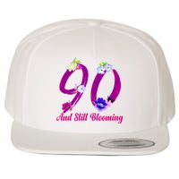 Still Blooming 90th Birthday Flowers Wool Snapback Cap