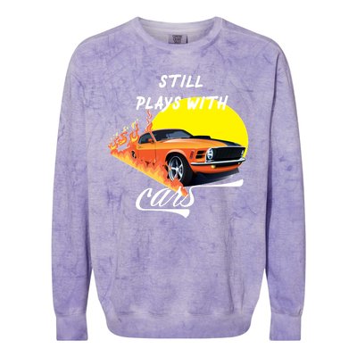 Still Plays With Cars Matching Family Colorblast Crewneck Sweatshirt