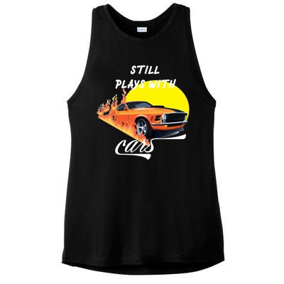 Still Plays With Cars Matching Family Ladies PosiCharge Tri-Blend Wicking Tank