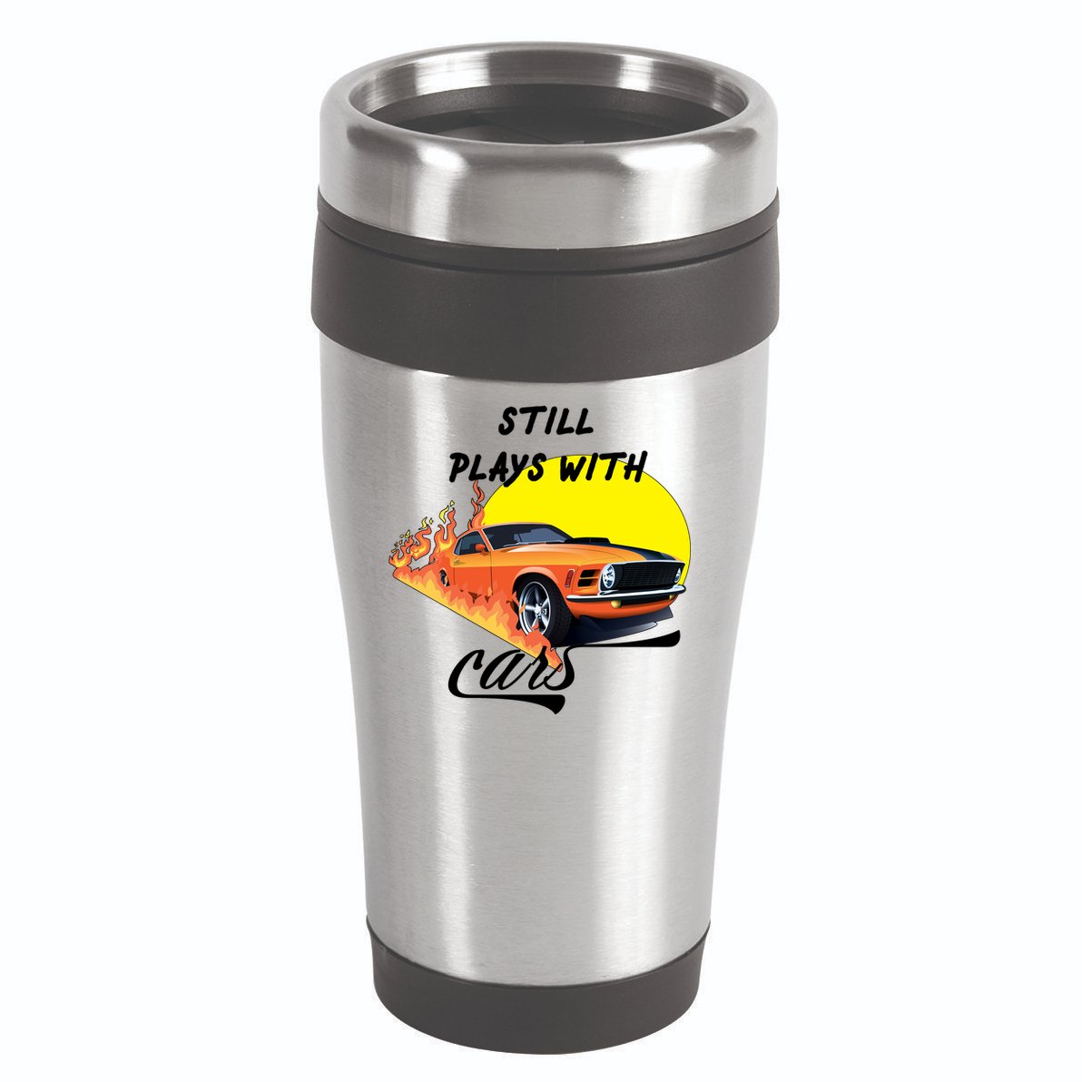 Still Plays With Cars Matching Family 16oz Travel Tumbler
