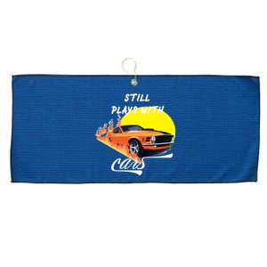 Still Plays With Cars Matching Family Large Microfiber Waffle Golf Towel