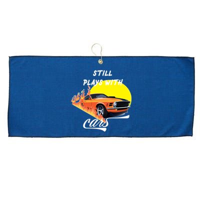 Still Plays With Cars Matching Family Large Microfiber Waffle Golf Towel