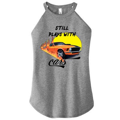 Still Plays With Cars Matching Family Women’s Perfect Tri Rocker Tank