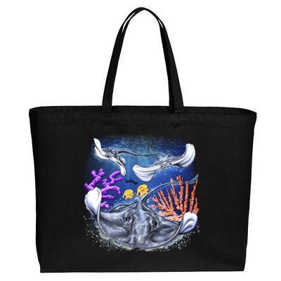 Stingrays Cotton Canvas Jumbo Tote